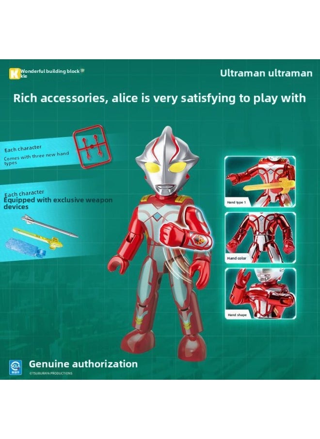 Generic - Wonderful Building Blocks Altman Bailey Yasai Rotega Time And Space Showdown Theater Edition Assembled Man Boy Gift-Color:Ultraman Theater Model-ultraman Heritage [zero + Zeta + Red King] - Image 1