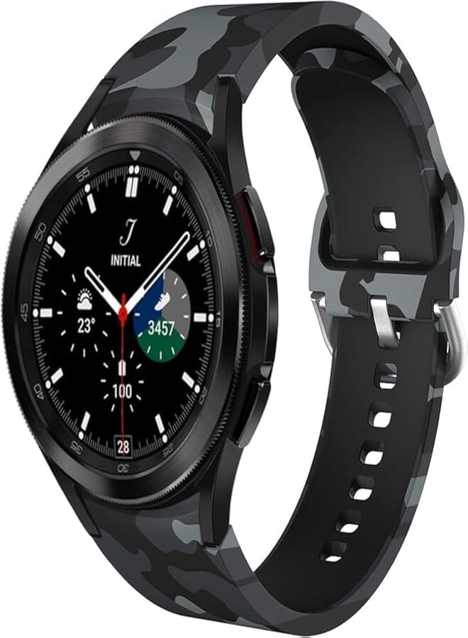 Next Next store 20mm Sport Band Compatible with Samsung Galaxy Watch 6 5 4 44mm 40mm/Watch 5 Pro 45mm/Galaxy Watch 4 Classic 46mm 42mm Quick Release Sport Band (Camo Grey)