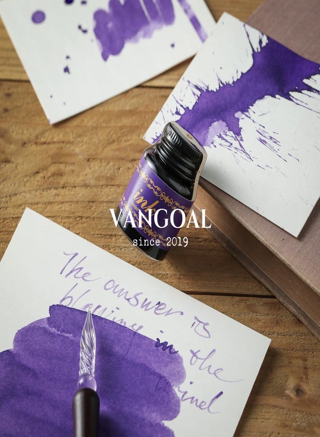 VANGOAL 6 Colors Ink Set, 6 Bottles Writing/Drawing Ink Black,Blue,Purple,Orange,Red Green Ink for Fountain Pen, Glass Pen, Calligraphy Dipping Pen, Feather Pen, Quill Pen, Witch Pen - Image 5