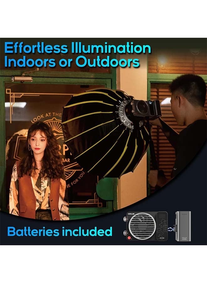 زيون زين MOLUS X100 كومبو النسخة المحسّنة مصباح فيديو LED [رسمي]، ضوء محمول 100 واط 2700K-6500K CRI 95+ TLCI 97+ تحكم سطوع بلوتوث إضاءة مستمرة لتصوير الاستوديو - Image 4