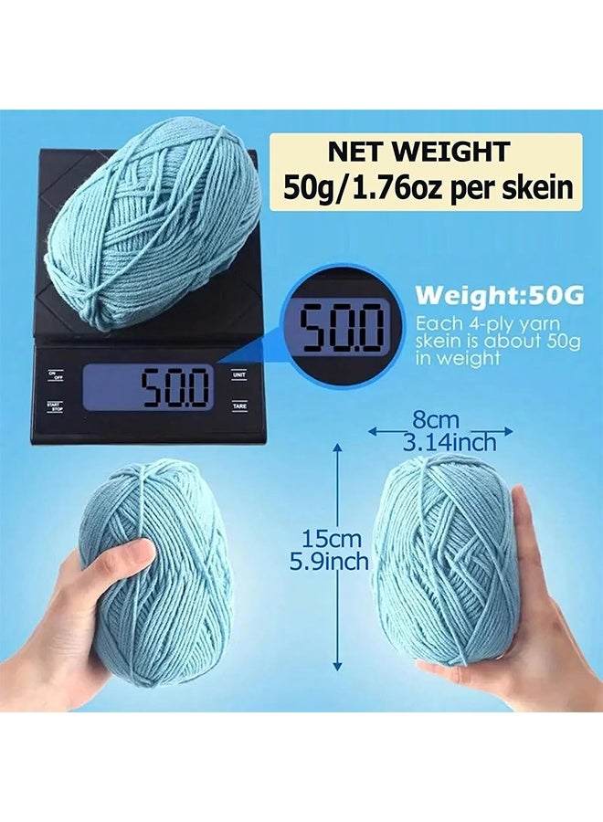 Lemon Bamboo Cotton Sport Yarn - 50g/Skein - 4 Skeins - Image 3