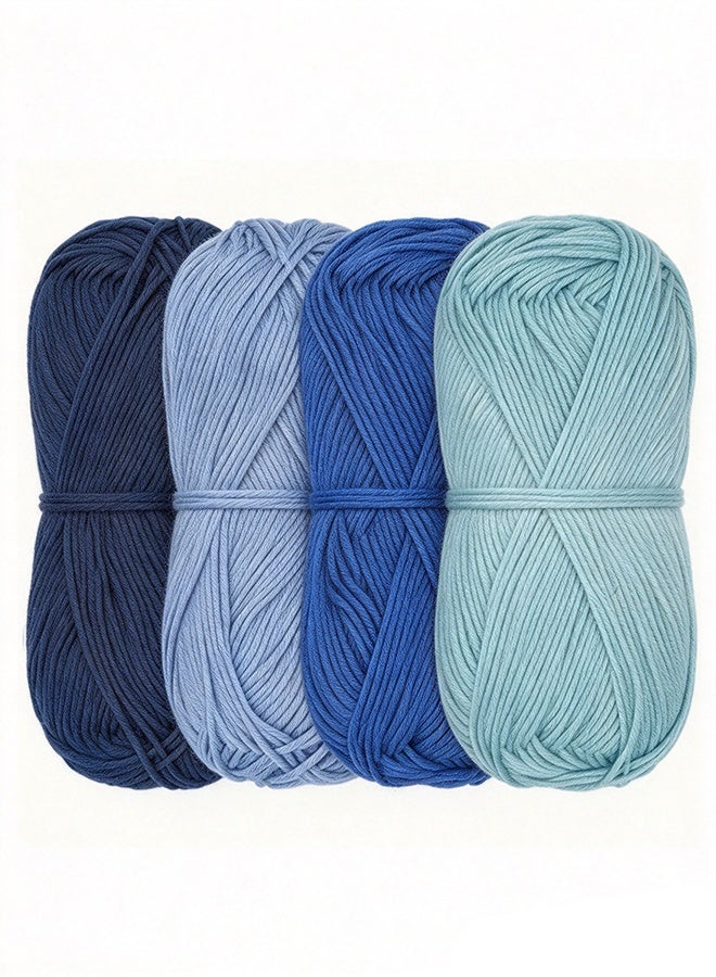 Lemon Bamboo Cotton Sport Yarn - 50g/Skein - 4 Skeins - Image 1