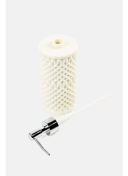 AMG Ceramic Waffle Weave Lotion Dispenser Pumps, White  - Image 2