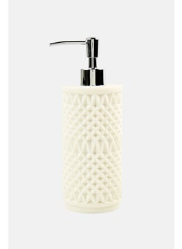 AMG Ceramic Waffle Weave Lotion Dispenser Pumps, White  - Image 1