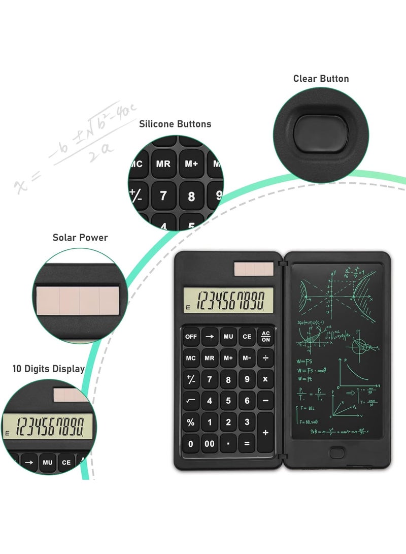 Scientific Calculator with Chalkboard Writing Board and Pen, Engineering Scientific Calculator with 12-Digit LCD Display and Battery Versatile for Students and Office Calculator Book - Image 2