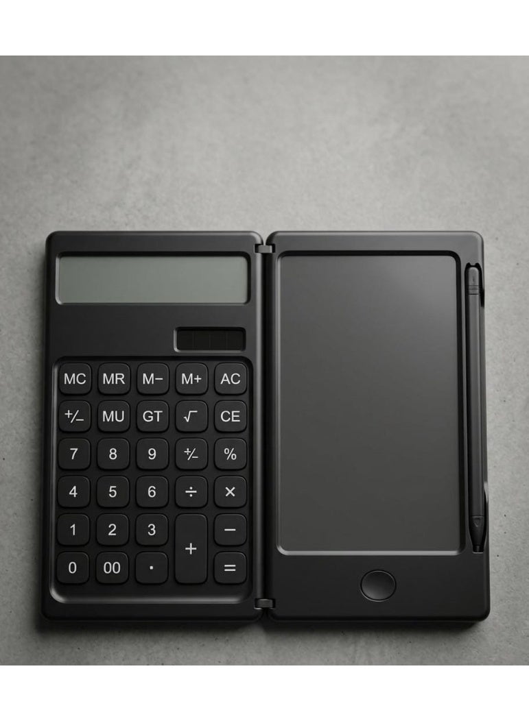 آلة حاسبة علمية مع سبورة لوح كتابة وقلم ، آلة حاسبة علمية هندسية مع شاشة LCD مكونة من 12 أرقام وبطارية تعدد الاستخدامات للطلاب والمكتب اله حاسبة كتاب - Image 4