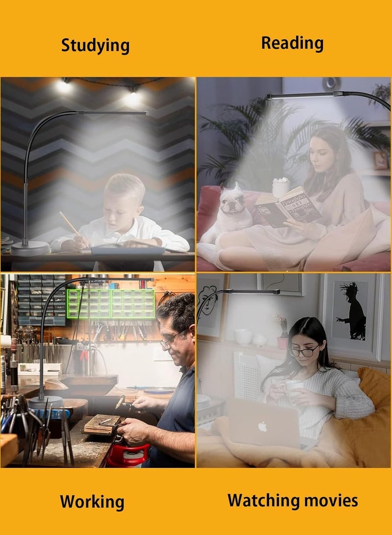 Arabest Desk Lamp, Swing Arm Architect Task Lamp with Long Flexible Gooseneck, 3 Color Modes, and USB Adapter, Dimmable Desk Light for Home/Office/Drafting/Reading/Piano - Image 3