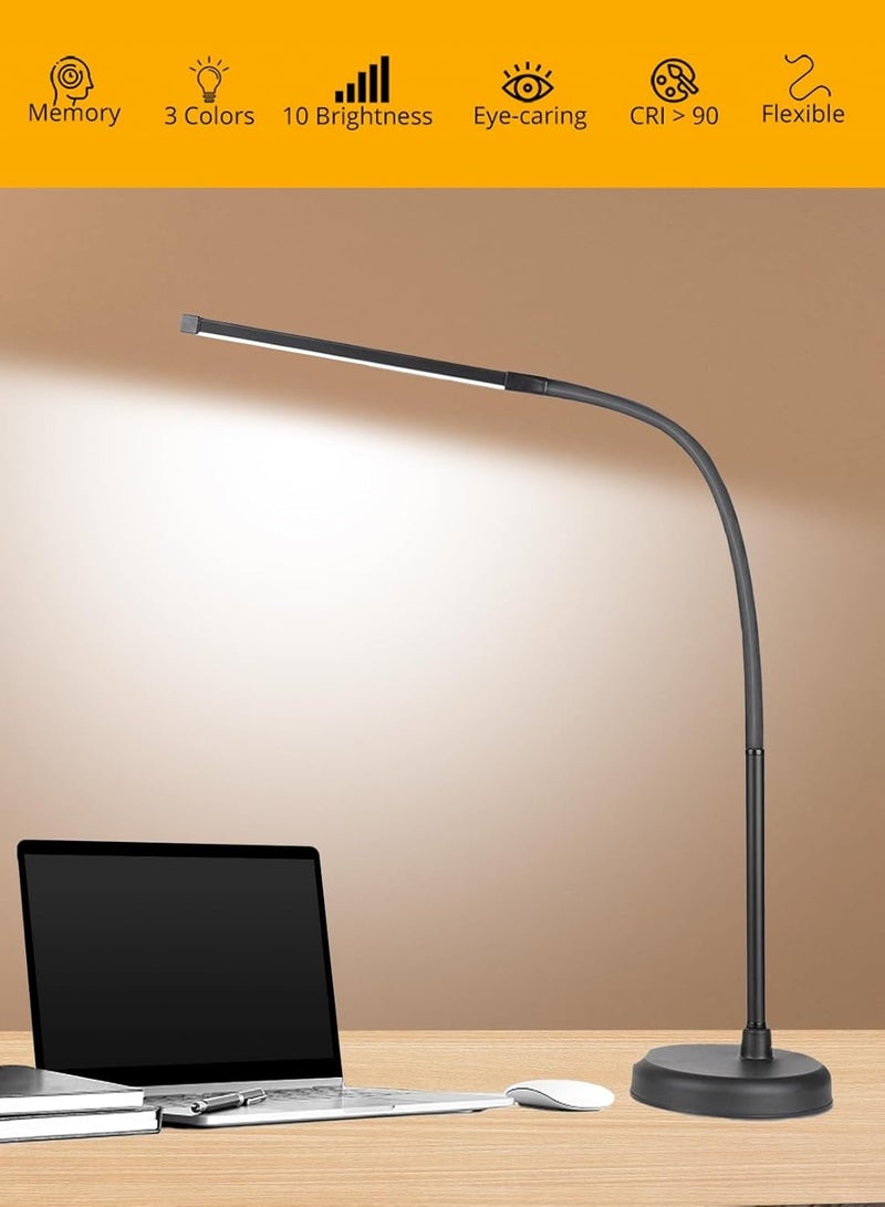 Arabest Desk Lamp, Swing Arm Architect Task Lamp with Long Flexible Gooseneck, 3 Color Modes, and USB Adapter, Dimmable Desk Light for Home/Office/Drafting/Reading/Piano - Image 2