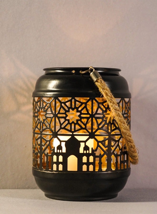 سوسيتي حامل شموع حديد، ديكور منزلي لرمضان، ديكور جو العيد  - Image 2