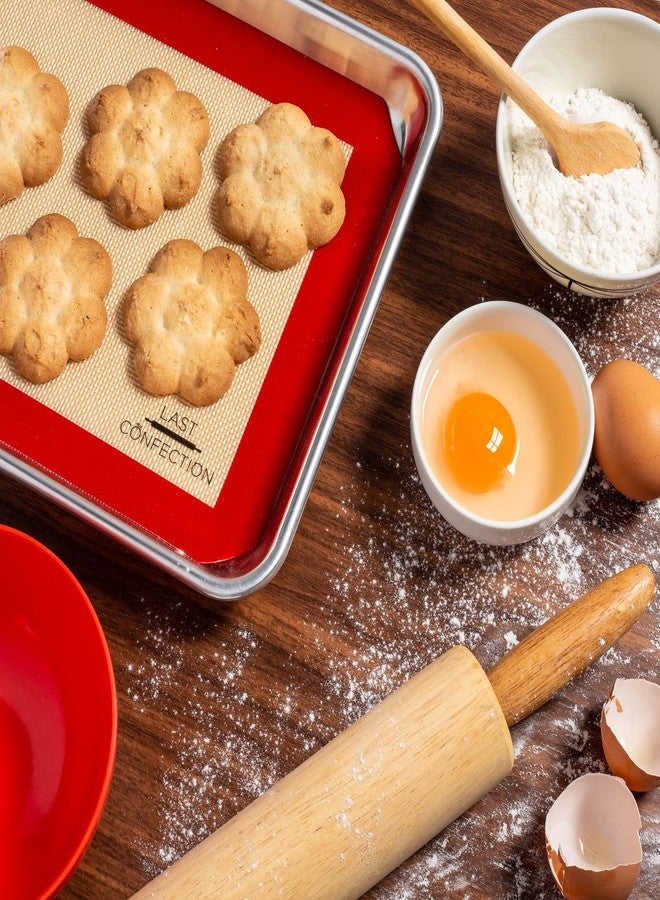 Last Confection Silicone Baking Mat - Set of 2 Non-Stick Quarter Sheet (8-1/2" x 11-1/2") Professional Food Safe Tray Pan Liners - Image 5