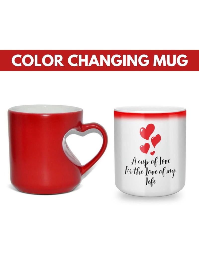 MEC A Cup Of Love For The Love Of My Life Color Changing Magic Mug Printed Coffee Mug 11Oz Inner Heartshape - Image 2