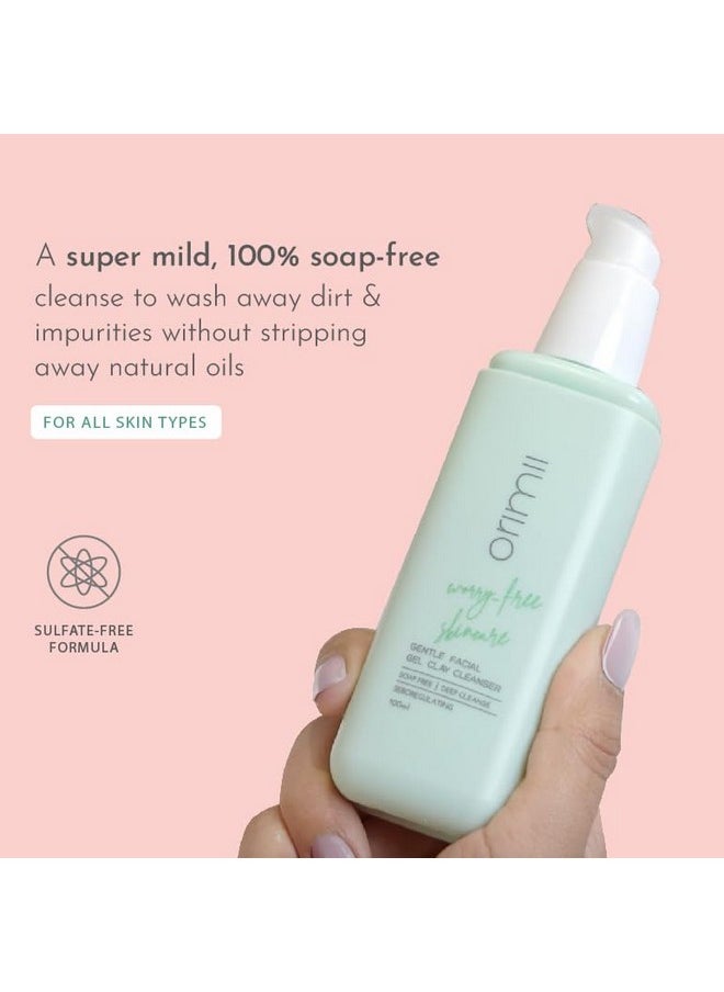 Orimii Orimii Soap-Free Gentle Face Wash for Deep Cleansing & Oil Control | With Pink Kaolin Clay which Controls Sweat & Acne | 100% Natural & Chemical Free | Pregnancy & Breastfeeding Safe (100ml)  - Image 2