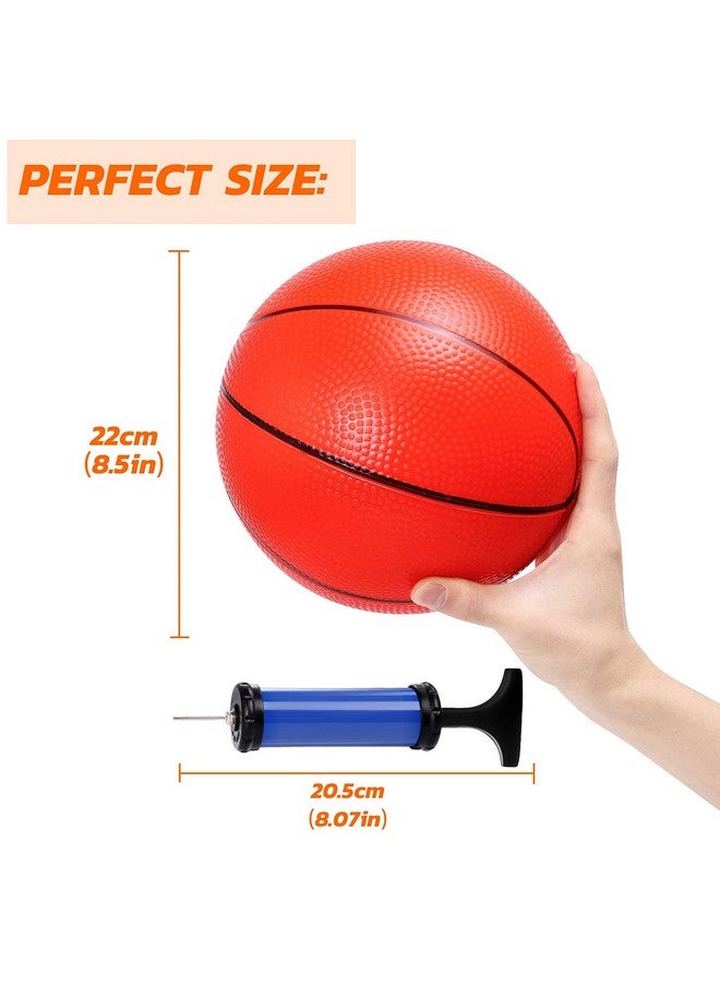 TNELTUEB Mini Basketball for Kids,8.5 Inch Replacement Fits All Standard Swimming Pool Basketball Hoop Indoor Outdoor Pool Game Toy Water Games (Air Pump) - Image 5