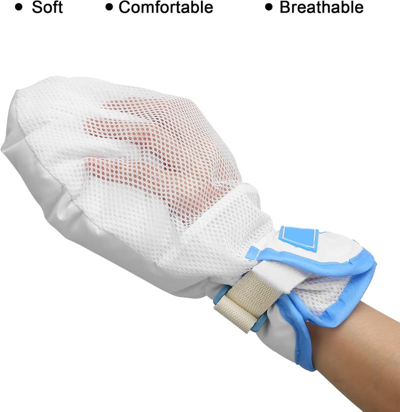 cheekyglo Restraint Glove Double Security Mitt Hand Restraints Safety Mitt Breathable Comfort Glove for Elderly Hand Protection - Image 3