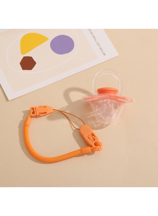 Infant Pacifier Super Soft Breast-like Sleeping Food Grade Silicone Weaning Artifact Baby Anti-skid Chain