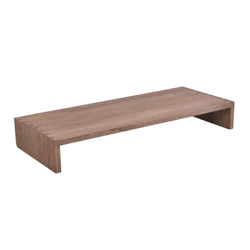 KIRIGEN Monitor Stand Wooden Desk stand wood for Computer Laptop TV Printer Monitor Arms Stands Desk Riser for Office Organizers Desktop Workspace 59Dark Brown