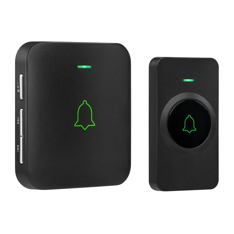 AVANTEK جرس باب لاسلكي AVANTEK، جرس باب ميني CB-11 مقاوم للماء يعمل على مسافة 1000 قدم مع 52 لحن، 5 مستويات صوت وضوء فلاش LED - Image 1