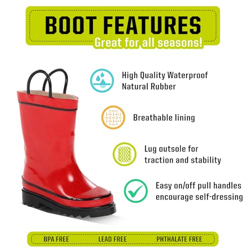 Western Chief Kids Firechief 2 Rainboot (Toddler/Little Kid/Big Kid) Red 4 Big Kid M - Image 2