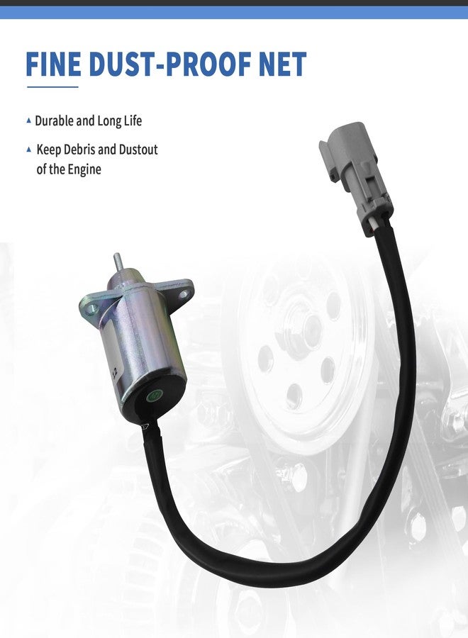 RABROPAR Fuel Shutoff Solenoid Stop Shutdown Solenoid 41-9100 42-100 41-6383 Compatible with Thermo King KD MD RD SL, Compatible with Yanmar 366 374 388 395 482 486 Engine - Image 5