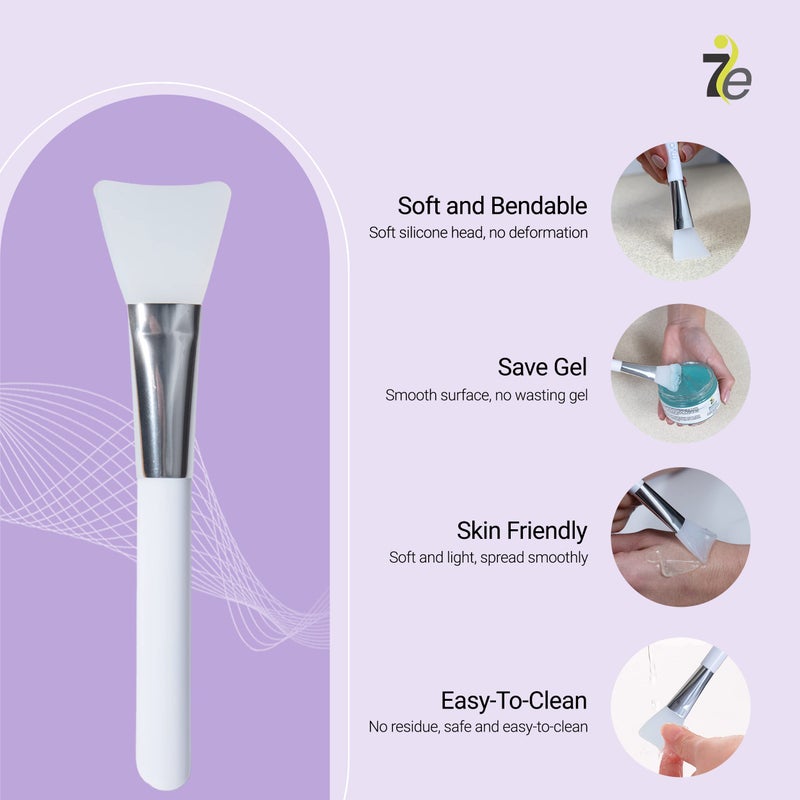 MyoLift 7eWellness Applicator Silicon Brush - Mask applicator brush for Facial Skincare, Reusable brush for the Anti Aging mask, Soft & Durable Face Mask Applicator for gels, DIY masks, easy-to-clean - Image 3