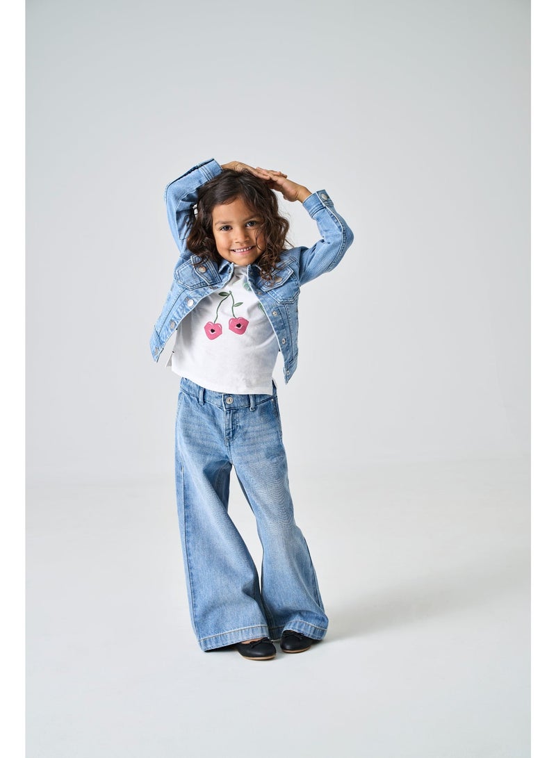 ONLY Girl's Sara Light Blue Denim Jacket - Image 1