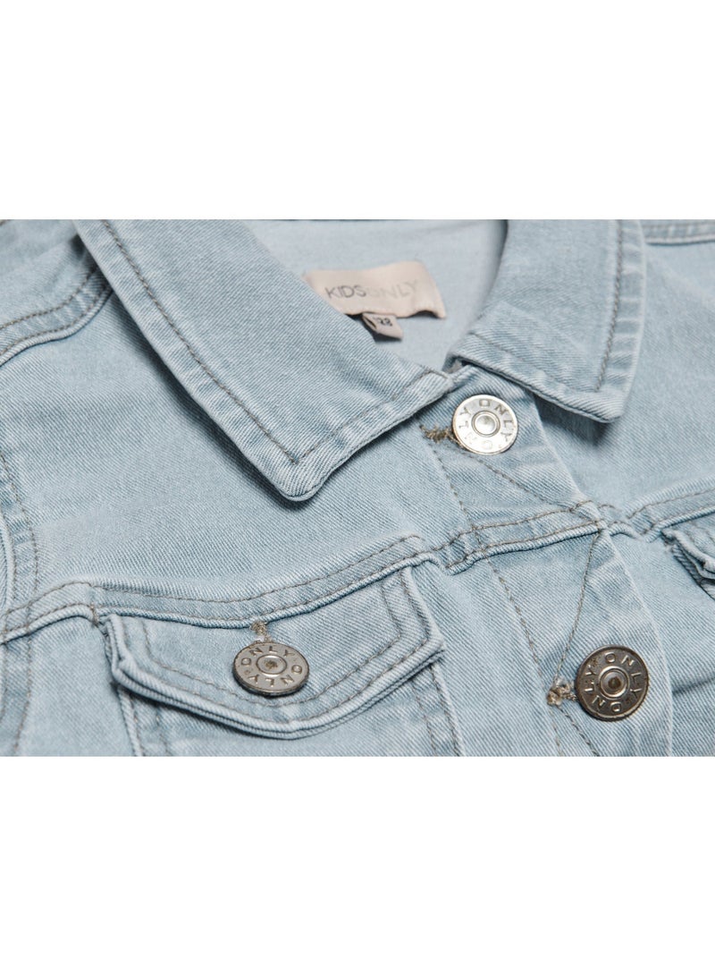 ONLY Girl's Sara Light Blue Denim Jacket - Image 5