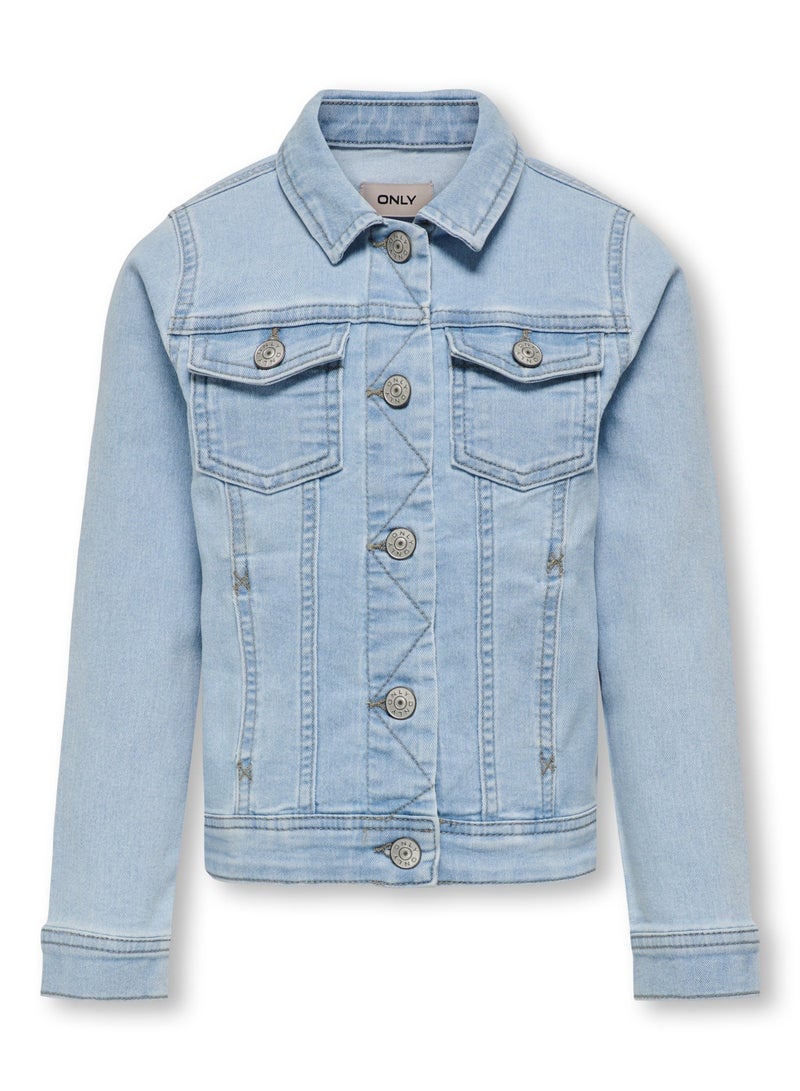 ONLY Girl's Sara Light Blue Denim Jacket - Image 3