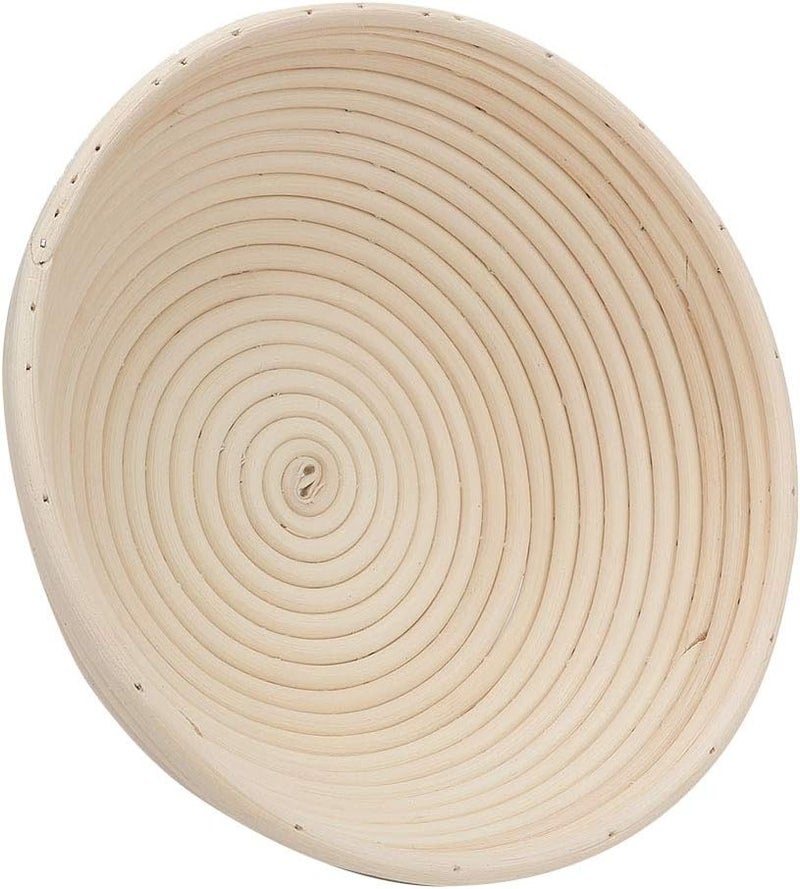 Banneton Bread Proofing Basket Set, Rattan Round Brotform for Sourdough, Handcrafted Natural Cane Dough Rising Bowl with Smooth Non - Stick Surface for Home and Professional Bakers (22X8.5) - Image 4