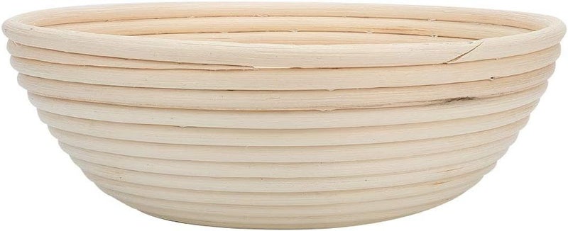 Banneton Bread Proofing Basket Set, Rattan Round Brotform for Sourdough, Handcrafted Natural Cane Dough Rising Bowl with Smooth Non - Stick Surface for Home and Professional Bakers (22X8.5) - Image 3