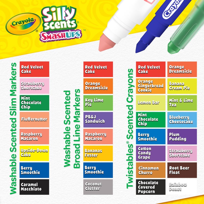 Crayola Silly Scents Mini Inspiration Art Case, Scented Crayons & Markers Set, Art Kit for Kids, Coloring Supplies, Travel Gifts for Kids, Ages 4+ - Image 2