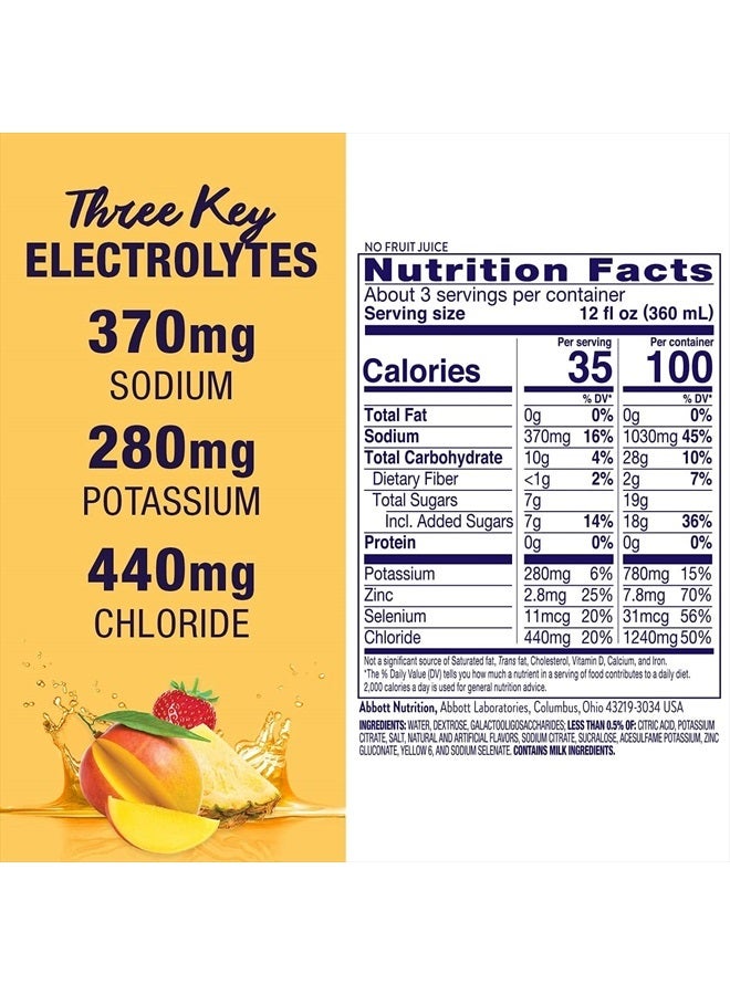 Pedilayte Pedialyte AdvancedCare Electrolyte Solution,1 Liter, 4 Count, with PreActiv Prebiotics, Hydration Drink, Tropical Fruit - Image 5