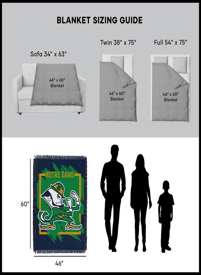 Northwest The Company Micro Raschel Throw Dimensional - Notre Dame - Image 5