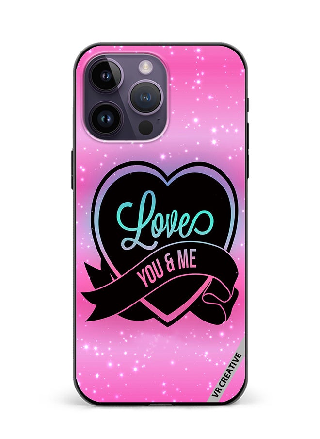 VR CREATIVE - Protective Case Cover For Apple iPhone 15 Pro Max Love You And Me Design Multicolour - Image 1