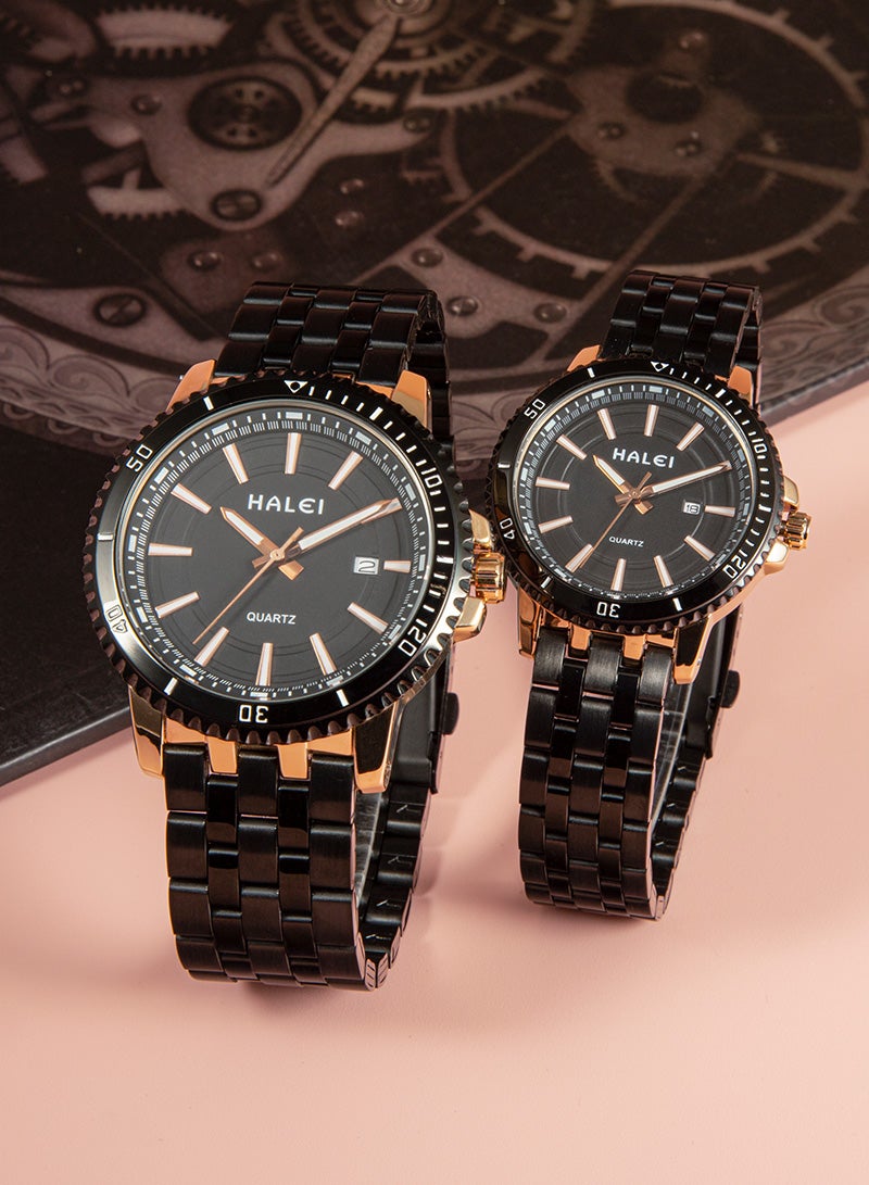 هالي ساعة HALEI Harley 8034ML كوارتز بسيطة للزوجين - Image 4