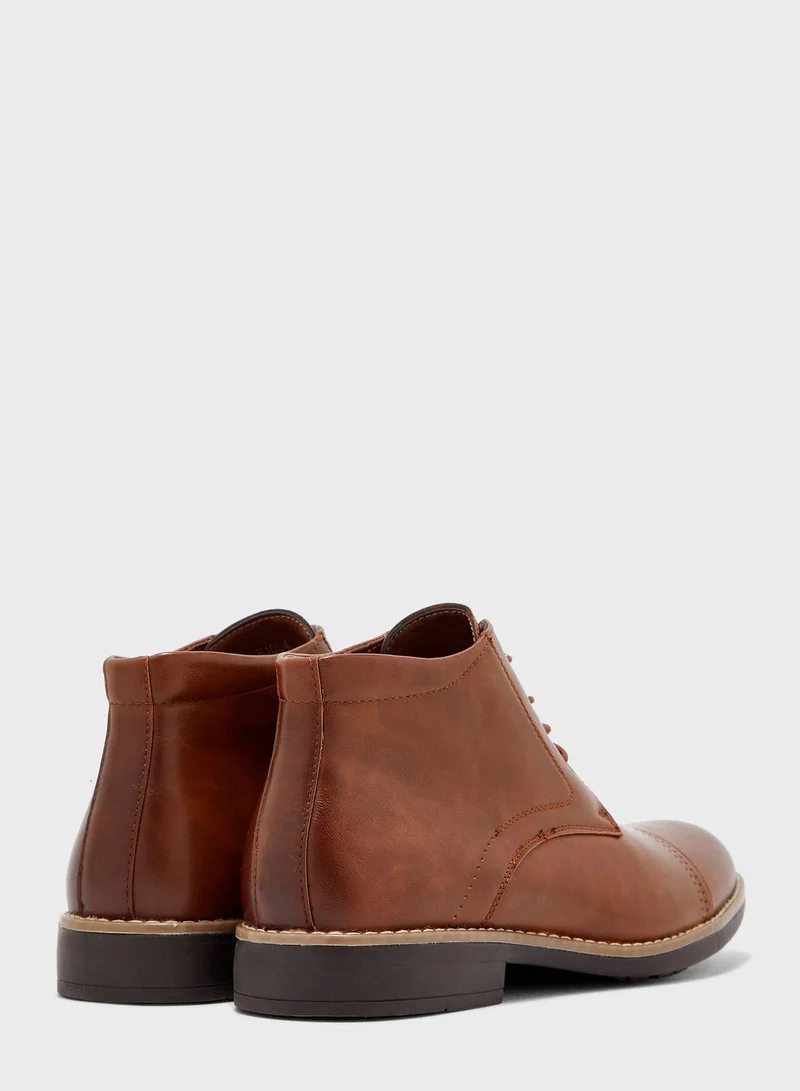 Robert Wood Faux Leather Formal Boots