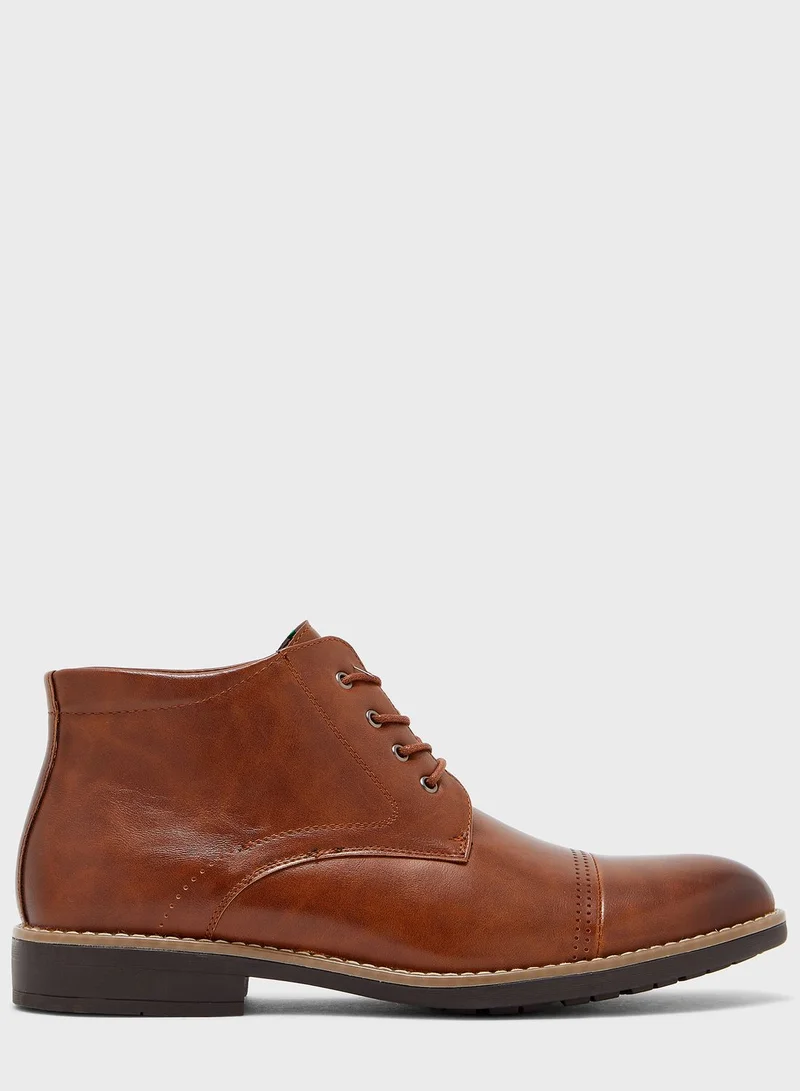 Robert Wood Faux Leather Formal Boots