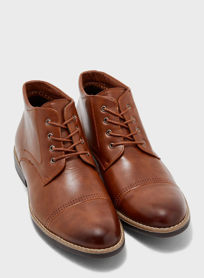 Robert Wood Faux Leather Formal Boots