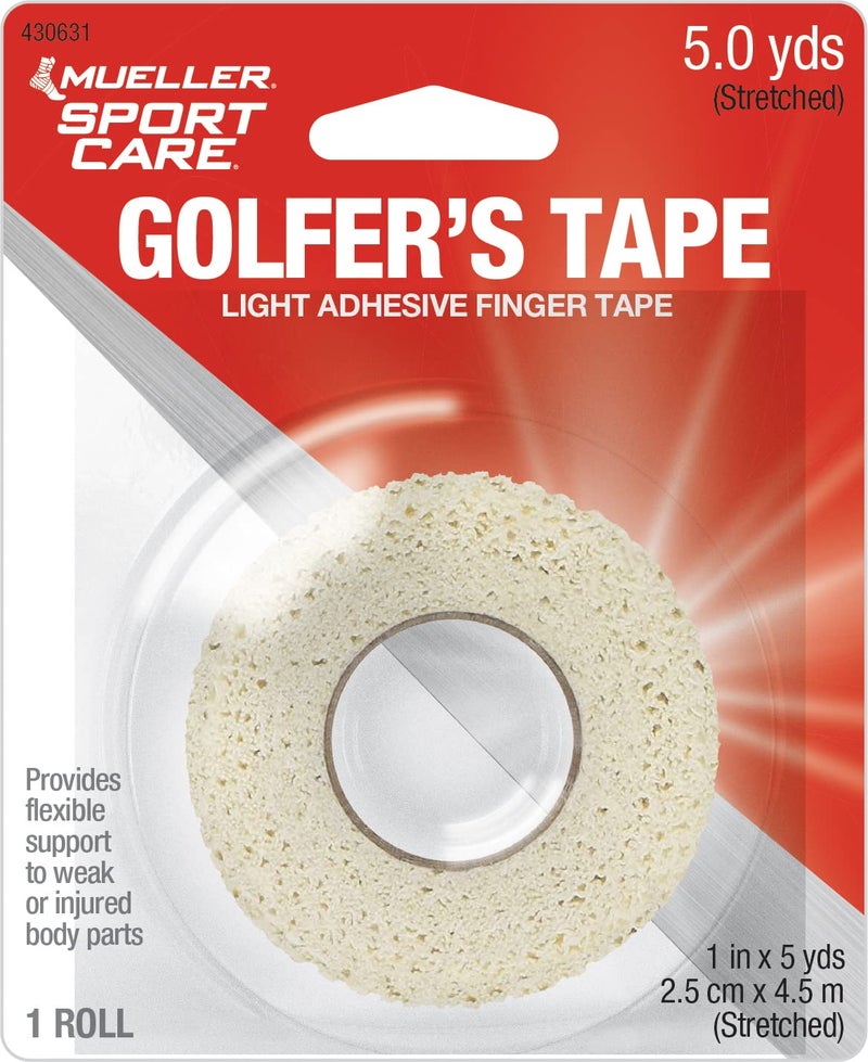 Mueller MU430631 Golfers Grip Tape, White, 0.25x4.5 m (Pack of 1) - Image 1