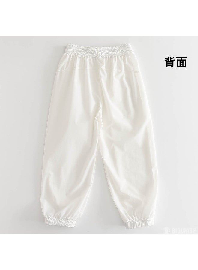 Bumblebee سروال أطفال - ملابس رياضية خارجية، سروال هاريم غير محدد الجنس مع حبل سحب، سروال طويل فضفاض مقاوم للبعوض - Image 3