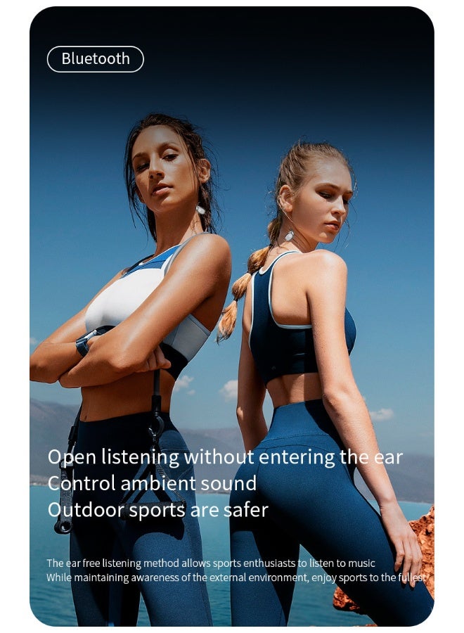 NIBEMINENT Wireless Headphones Bluetooth Ear Clip Noise-cancelling Earphones with Wireless Charging Case Digital Display and Touch Control Waterproof for Running Sport Gym  - Image 2