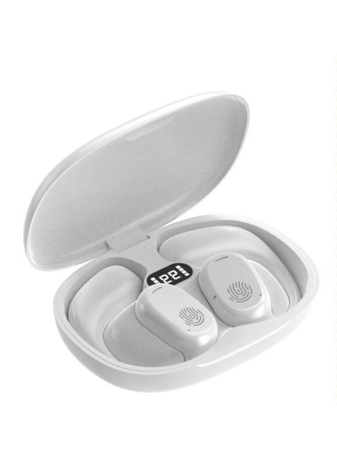NIBEMINENT Wireless Headphones Bluetooth Ear Clip Noise-cancelling Earphones with Wireless Charging Case Digital Display and Touch Control Waterproof for Running Sport Gym  - Image 1