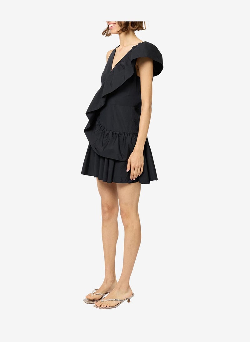French Connection Women's Black Era Poplin Mini Dress - Image 3