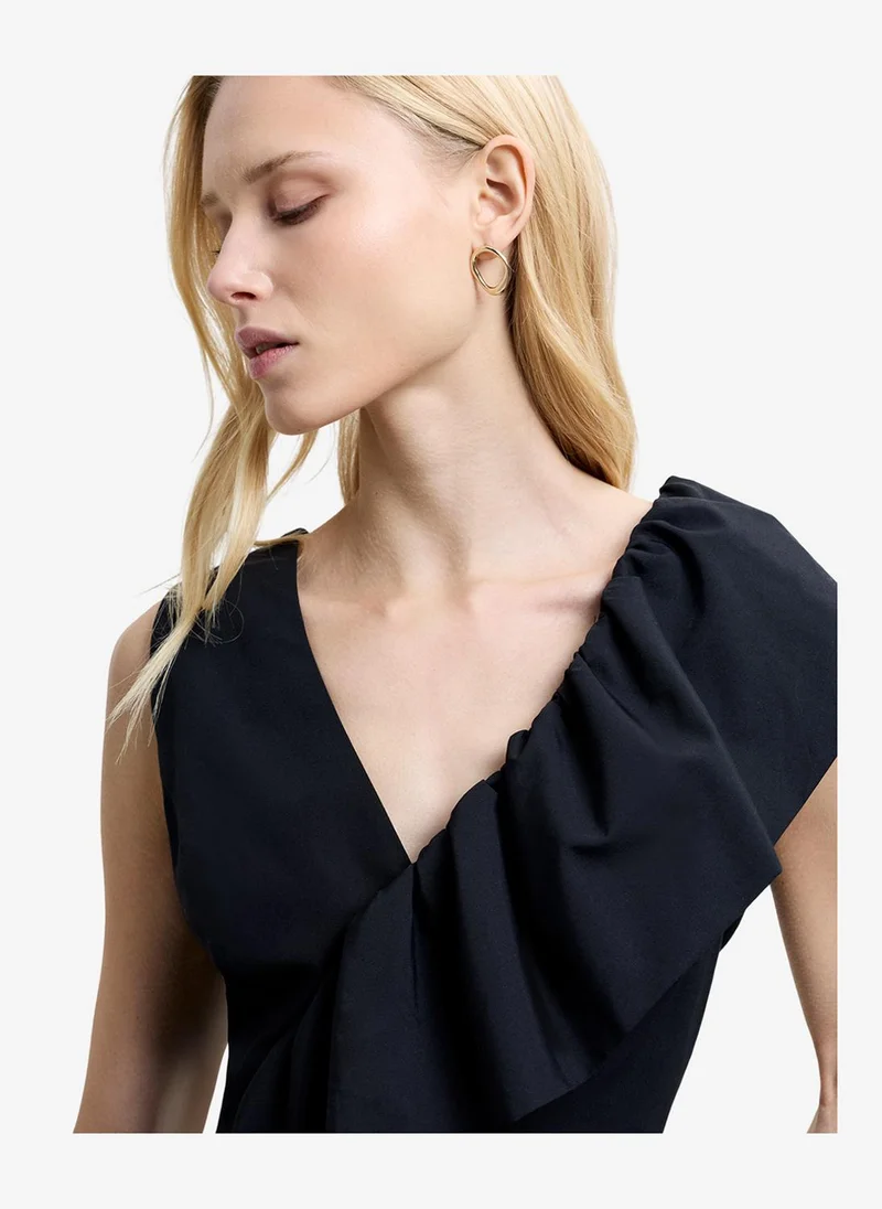 French Connection  Women's Black Era Poplin Mini Dress for Women | Best Price UAE