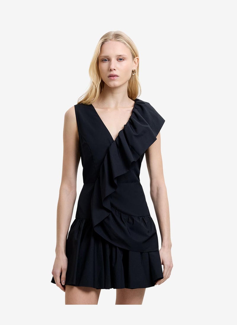 French Connection Women's Black Era Poplin Mini Dress - Image 1