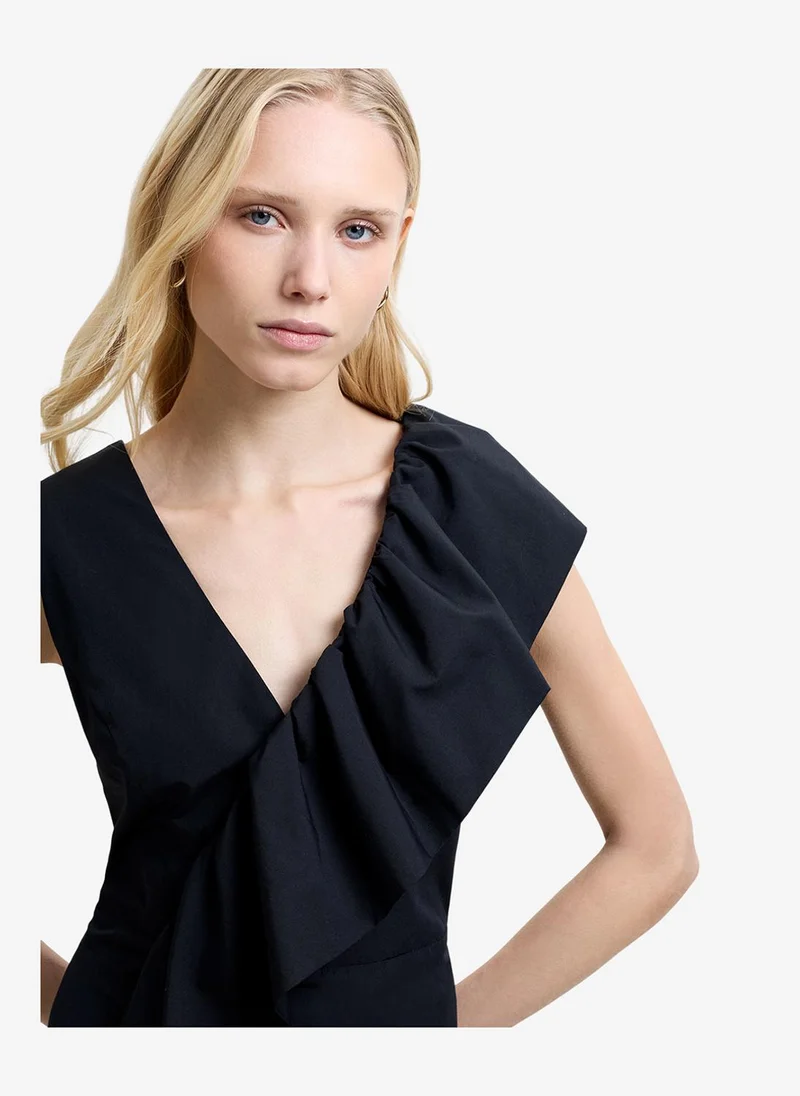 French Connection  Women's Black Era Poplin Mini Dress for Women | Best Price UAE