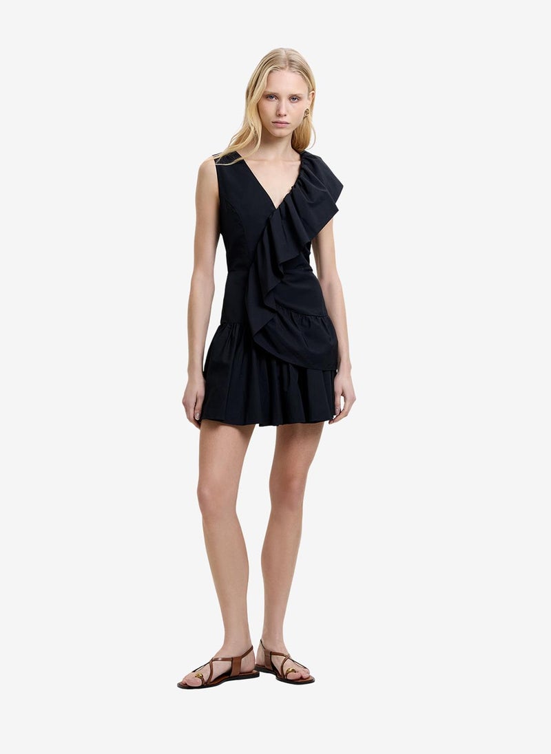 French Connection Women's Black Era Poplin Mini Dress - Image 2