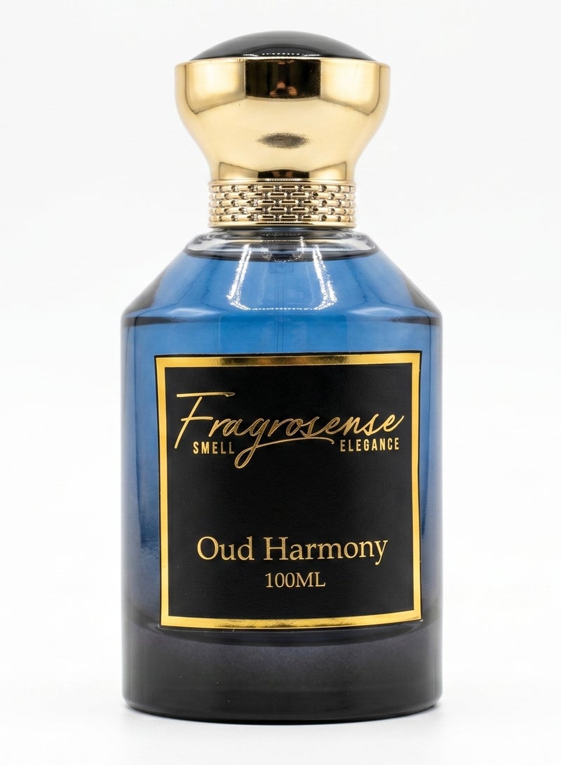 Fragrosense Oud Harmony for Unisex 100ml - Eau de Parfum Spray, Long Lasting Luxury Niche Perfume, Woody Amber, Leather, Warm Spicy Fragrance for Men & Women - Image 1