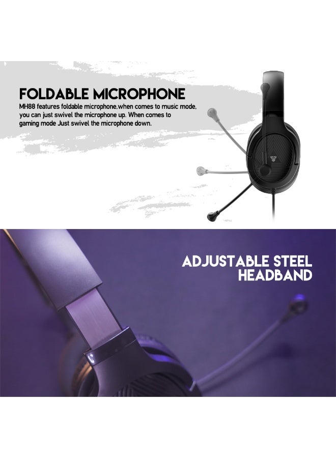 FANTECH TRINITY MH88 MULTI PLATFORM GAMING HEADSET BLACK - Image 3