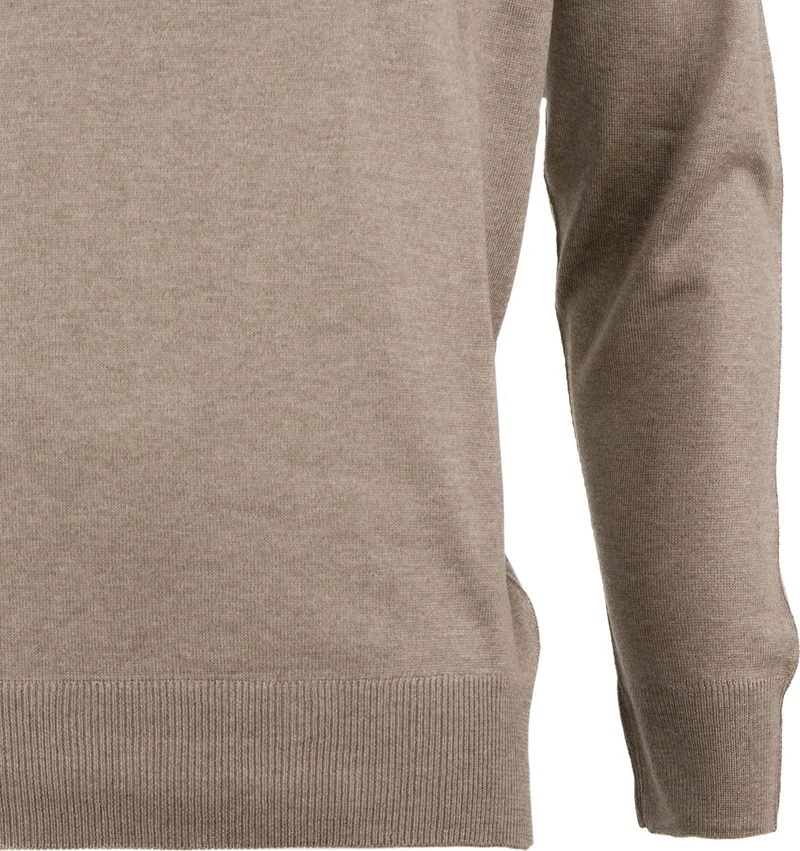 Oppland Men's Long Sleeve Half Turtleneck Classic Model Comfortable Cut Full Pattern Wool Woven Sweater