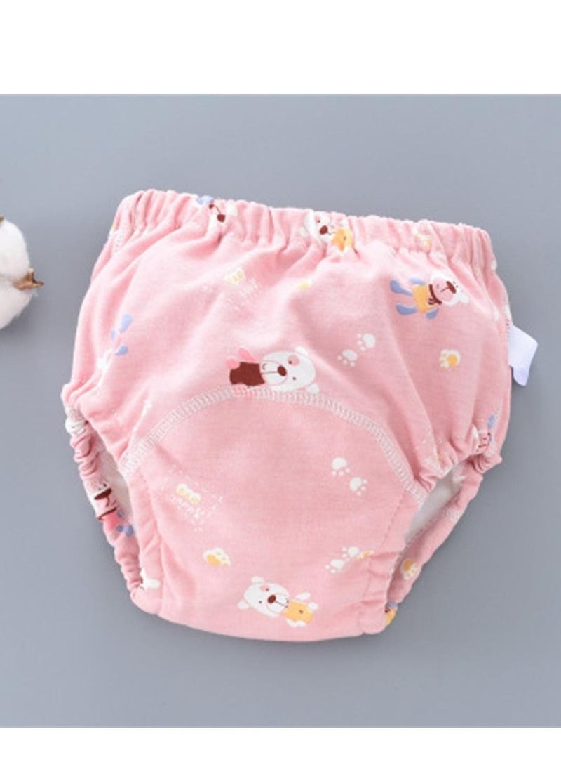 Loquat Baby Training Pants Can Be Washed With 6 Layers Of Gauze Breathable Pink 